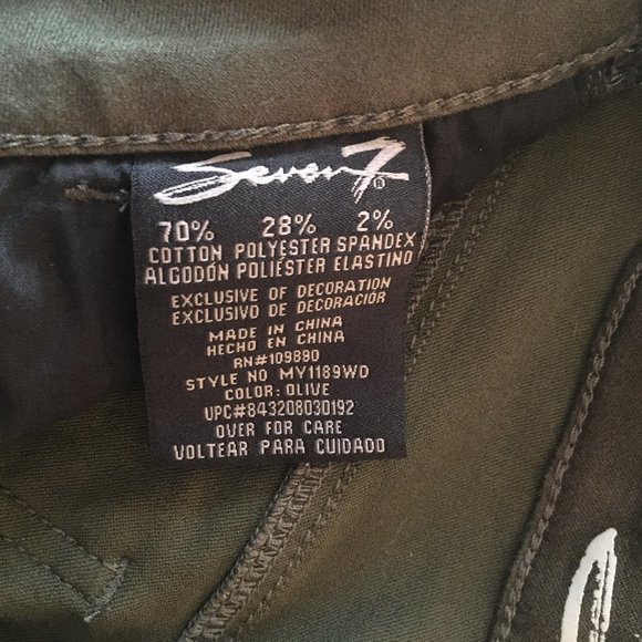 Seven7 Olive High Rise Pants - Picture 6 of 6